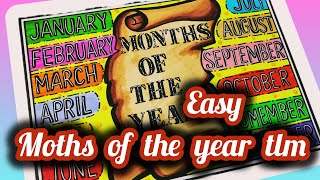 Months of the Year Chart  12 Months of Year Drawing  Months Name Drawing  Easy Months Name Chart [upl. by Aubin]