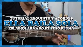 Tutorial  Ella baila sola  Eslabon Armado ft Peso Pluma  Requinto  Acordes  TABS [upl. by Wagshul628]