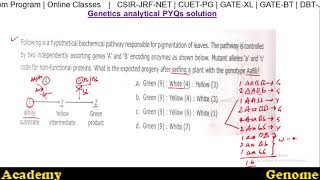 Genetics PYQs L3  CSIR JRF NET Life Sciences  DBT  ICMR  CUET  Epistasis  Pedigree analysis [upl. by Valerle]