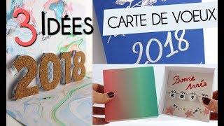 DIY  3 IDÉES DE CARTES DE VŒUX À FABRIQUER SOIMÊME [upl. by Ianthe]