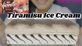 ASMR 咀嚼音 Tiramisu Ice Cream ティラミスアイスクリーム 提拉米蘇千層冰淇淋蛋糕 티라미수 아이스크림 먹방 EATING SOUND [upl. by Cantu251]