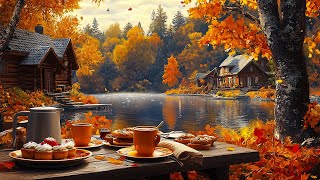 Relaxing Autumn Jazz by the Lake  Cozy Coffee Break Vibes for Productive Study amp Peaceful Moments [upl. by Nurat845]