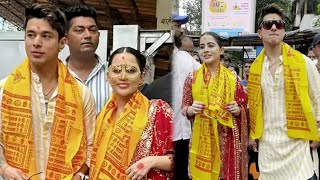 Pratik Sehajpal And Urfi Javed Visit Siddhivinayak Temple [upl. by Durst]