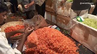 Gudimalkapur flowers wholesale market  bhatukammashopping gudimalkapur flowers wholeflowermarket [upl. by Ahsiemaj]