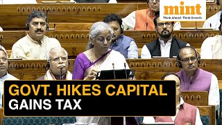 Budget 2024 Capital Gains Tax Revised  Shortterm Longterm Capital Gains Tax Hiked [upl. by Chicky]