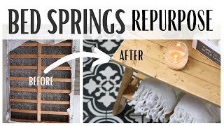 Bed Springs Repurpose  DIY Furniture  Box Springs Upcycle  Repurposed Furniture [upl. by Moriah]