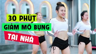 Bài tập AEROBIC GIẢM MỠ BỤNG TẠI NHÀ 30 phút  Bảo ngọc Aerobic [upl. by Bedad53]