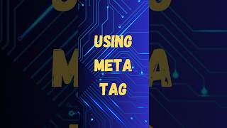 Using Meta Tag In html html meta informationtechnology [upl. by Aurora856]