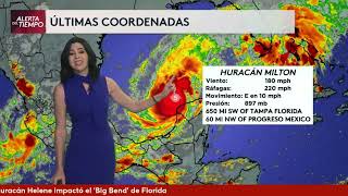 ¡Alerta Máxima Huracán Milton azota Yucatán y se intensifica a categoría 5 rumbo a Florida [upl. by Patricio]