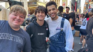 We met Jordan fisher Hadestown and Flea market Vlog  giveaway [upl. by Kieryt]