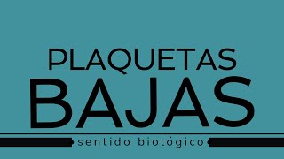 Plaquetas bajas 👾 Sentido biológico emocional biodescodificación [upl. by Tiernan]