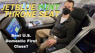 JetBlue Mint Is it the Best US Domestic First Class  Throne Seat Flight Review  BOSLAS [upl. by Manya155]