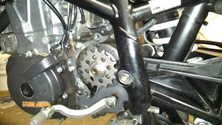 How to change chain and sprockets KTM 690 SM [upl. by Yelena]