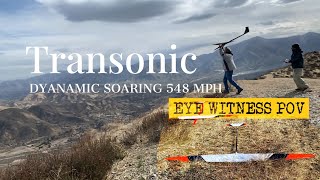 Dynamic Soaring  882 kph 548 mph World Record eye witness pov  Record RC Airplane Speed transonic [upl. by Eatnoed526]