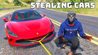 Stealing Cars Using A Rope In GTA 5 RP [upl. by Allesiram]