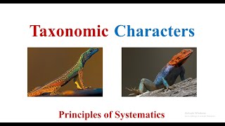 Taxonomic Characters [upl. by Nyrehtak]