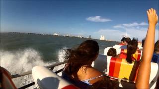 Taking a ride on the thriller in South Padre Island TX [upl. by Eciruam]