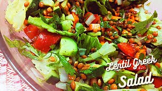 Lentil Salad  Greek salad  Healthy amp for Weight loss  Food encircle [upl. by Poulter]