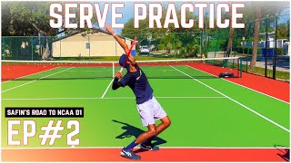 Serve Practice  Safin’s Road to D1 EP2 [upl. by Nahallac]