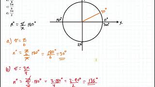 Eksempel Fra absolutt vinkelmål til grader [upl. by Finella642]