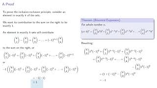 The InclusionExclusion Principle General Case [upl. by Akenn69]