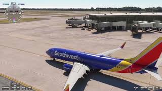 Flight Simulator Southwest Boeing 737  800 Memphis MEM  Chicago MDW Departure SWA1133 [upl. by Llehcal225]