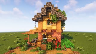 THE PERFECT Starter House In Minecraft 🏡 Tutorial [upl. by Ahsoem]