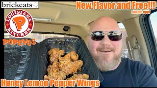 Popeyes FREE Honey Lemmon Pepper Wings REVIEW brickeats [upl. by Atel]