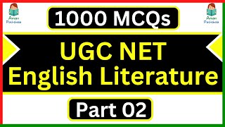 UGC NTA NET English Literature Most Expected MCQs Part 2 by Aman Pathshala [upl. by Ydniahs]