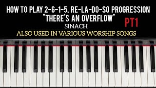 HOW TO PLAY THERES AN OVERFLOW BY SINACH WITH THE quot2615quot quotReLaDoSoquot PROGRESSION PT1 [upl. by Orsini]