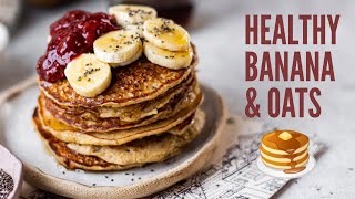 HEALTHY Banana Oats Pancakes recipe  No Sugar No Maida  Eggless and Vegan option in recipe [upl. by Reichert]