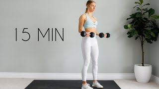 Full UPPER BODY Workout Tone amp Sculpt  15 min At Home [upl. by Oile]