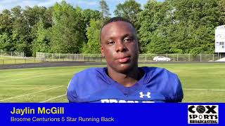 Broome Centurions Jaylin McGill 5 Star Jr Running Back [upl. by Attennyl]