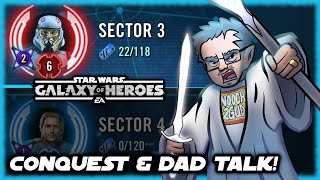 SWGOH Live Conquest Sectors 3 amp 4 plus Marriage Advice with the Community [upl. by Ennazor]