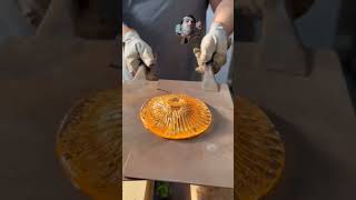 The Forbidden Pancake 24krt Gold Sylcom Light Glass art shortsfeed viralvideo shortvideo [upl. by Nitsirc]