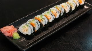 Shrimp tempura sushi roll recipe  طريقة عمل السوشي بالجمبري [upl. by Noonan40]