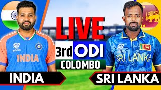 India vs Sri Lanka 3rd ODI  Live Cricket Match Today  IND vs SL Live Match Today  Last 20 Over [upl. by Eima]