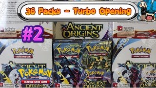 Turbo Opening Ancient Origins booster box 2  All 36 packs Pokemon TCG unboxing [upl. by Dearman]