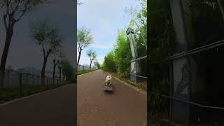 🐾🛹The dog and owner play skateboard together！ funny pets cute bulldog cutedog [upl. by Atnad]