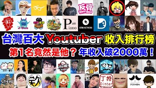 台灣最紅Youtuber月收入排行榜第1名竟出乎意料年收破2000萬是阿神嗎 是Joeman嗎還是黃氏兄弟錫蘭有上榜嗎儒哥 尊 放火 這群人 老高與小茉【Youtuber排行榜】 [upl. by Adran927]