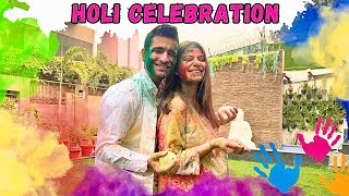 HOLI CELEBRATION  House party and friends Aman and Iti vlogs [upl. by Marten]