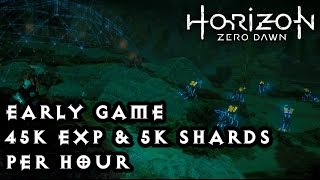 Horizon Zero Dawn  45k EXP amp 5k Shards Early Game Exp amp Shard Farm [upl. by Valerye43]