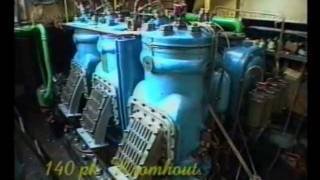 Kromhout 150pk 3 cylinder Diesel motor [upl. by Maurilla]