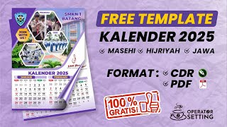 FREE DOWNLOAD TEMPLATE KALENDER 2025  PART 1 [upl. by Peh]