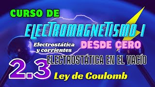 Ley de Coulomb ElectroVacío Curso de Electromagnetismo I desde Cero 23 [upl. by Ilera]