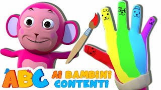 Canzone di colori per bambini con canzone di famiglia  ABC Italian [upl. by Bacchus252]