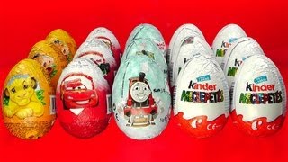 36 Surprise Eggs MAXI Kinder Surprise Easter Bunny Cars 2 Santa Xmas SpongeBob PlayDoh Disney Toys [upl. by Erika754]