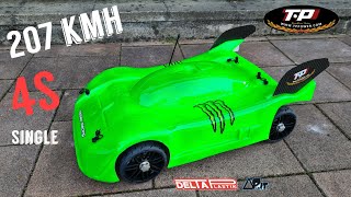 Hobao VT 207 kmh 128 mph 4S Speedrun Castle Creations XLX2 [upl. by Aerdnael220]