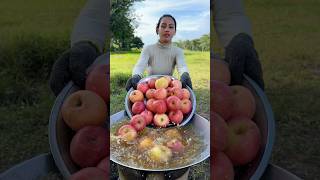 Apple crispy and make cake recipe shortvideo shorts cooking food recipe [upl. by Esinet72]