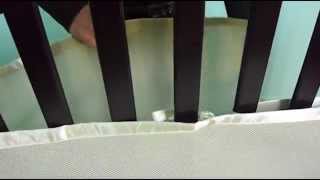 BreathableBaby Mesh Crib Liner  How To Install On A Solid End Crib  BabySecurity [upl. by Oicam942]